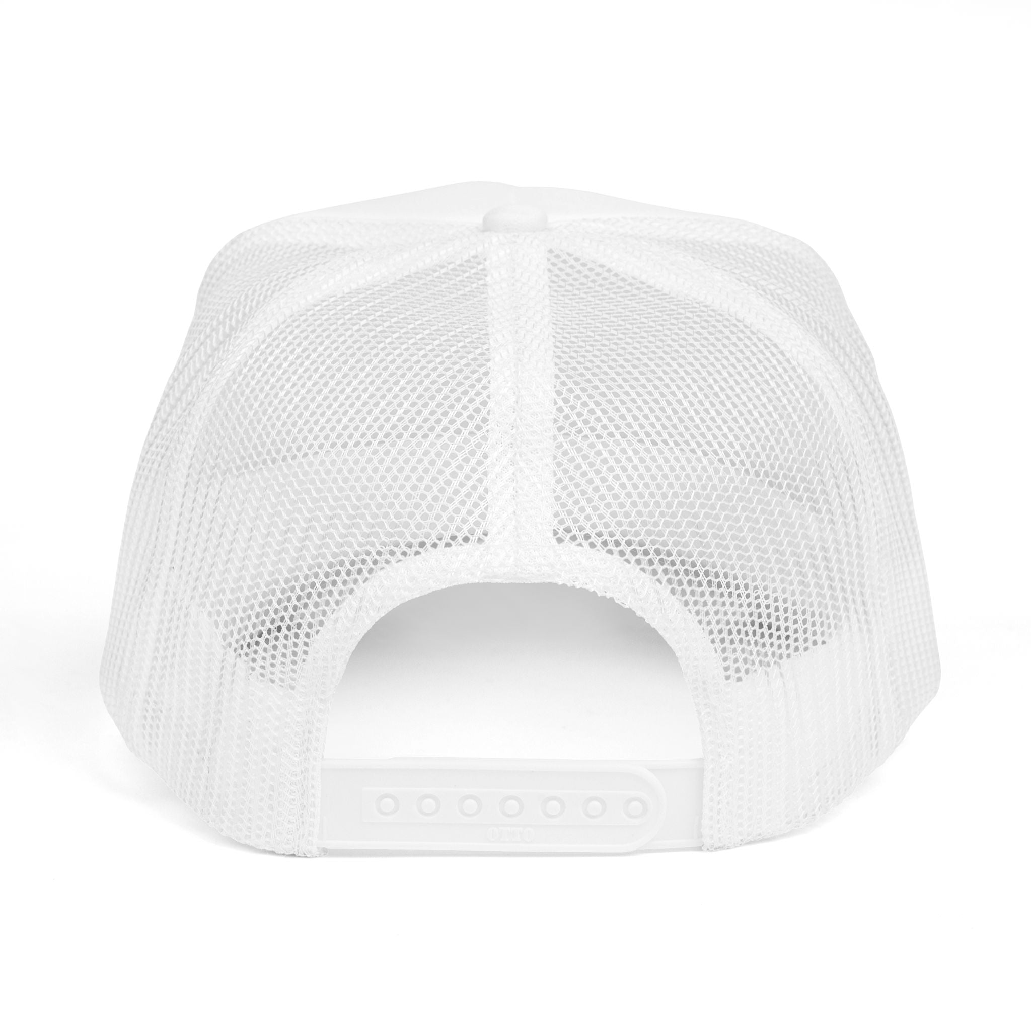 Stronger Than Ever – Premium White Trucker Cap for Gym & Streetwear